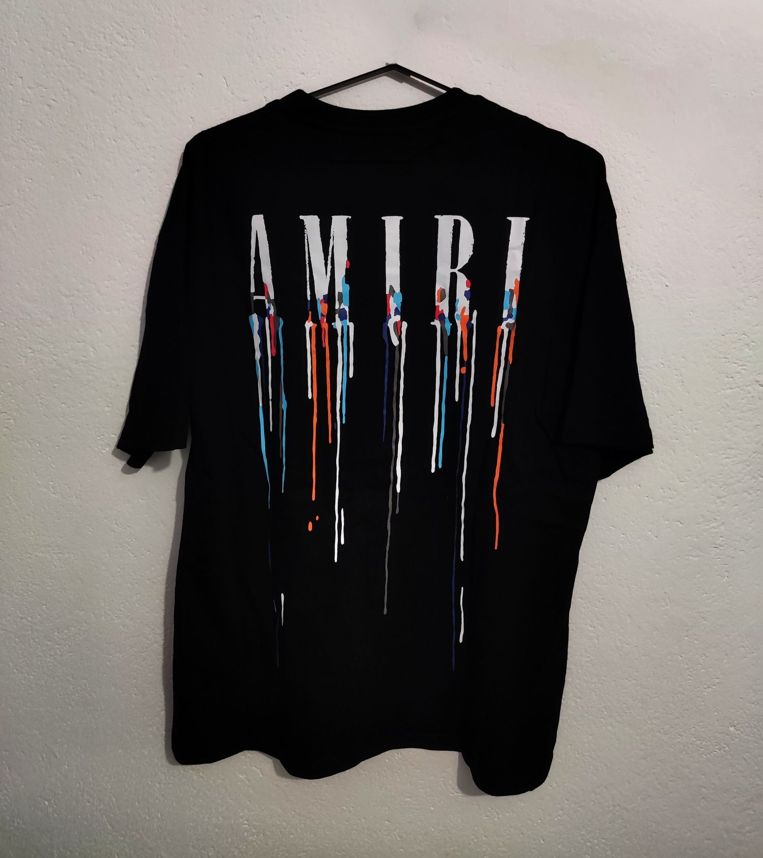 AMIRI Paint Drip Logo Tee Black Size L