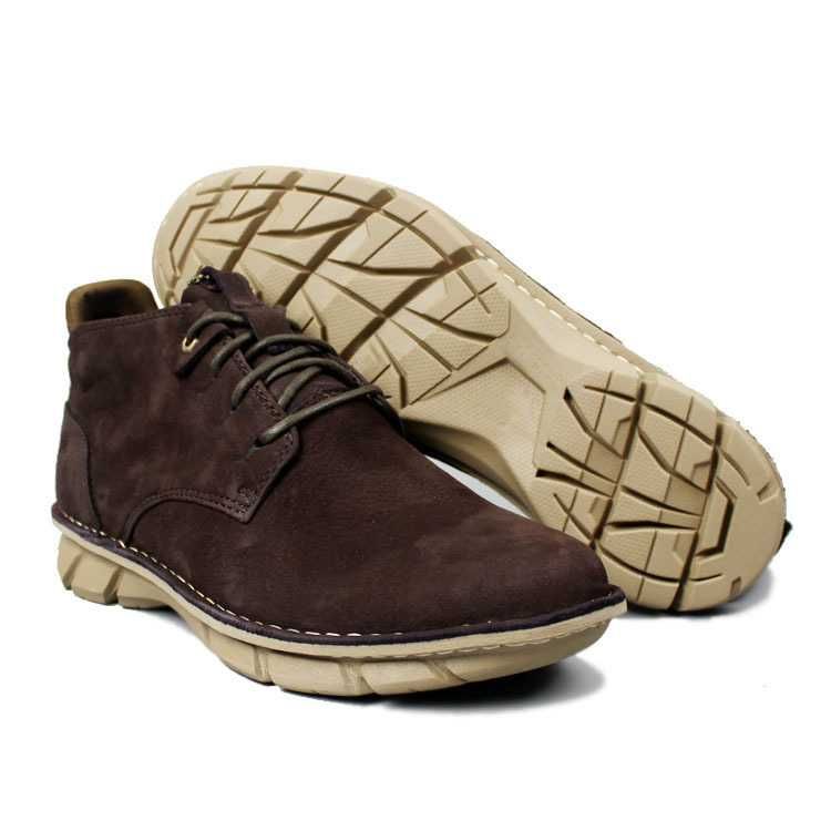 Кожаные полуботинки борцовки CAT Emanate 2 dark brown [39-44]