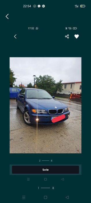 Vând orice piesa BMW e46 318i motor de 2000 benzina, 143 de cai