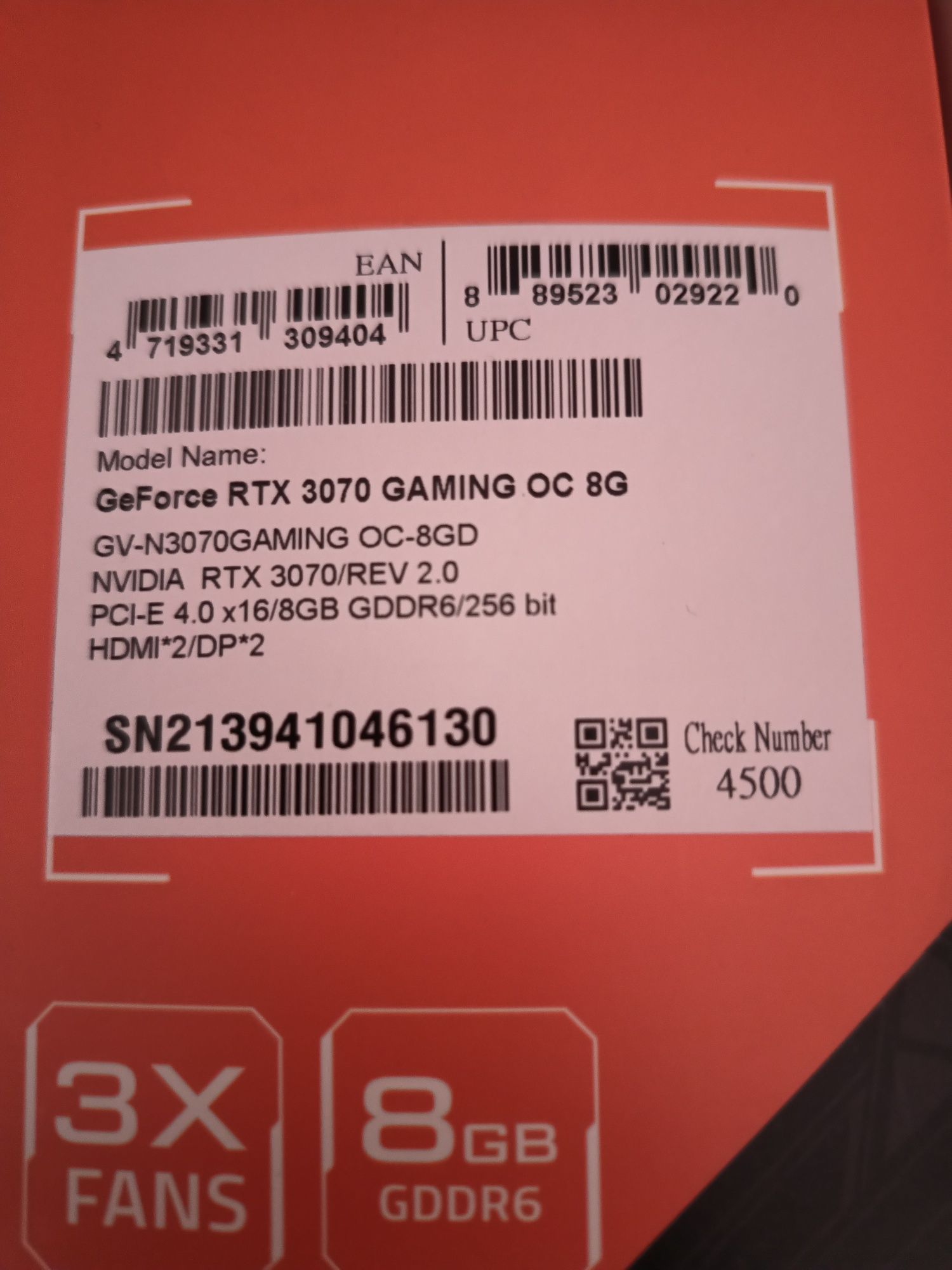 GIGABYTE GeForce RTX 3070 GAMING OC cu GARANTIE  - 12.2025 pret FIX