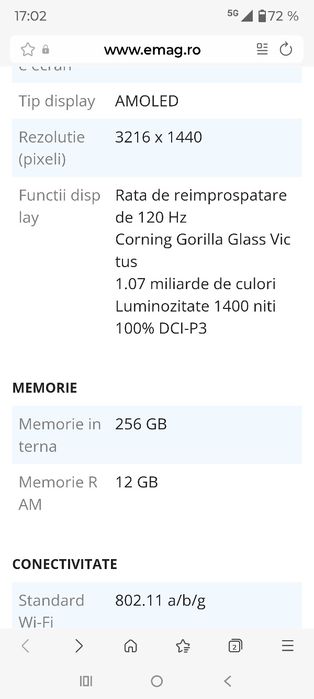 Smartphone Realme GT2 Pro 5G Gaming, 12Gb/256Gb impecabil ca nou