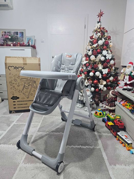 Scaun de masa MOMI Luxuria Dark Grey-piele ecologică