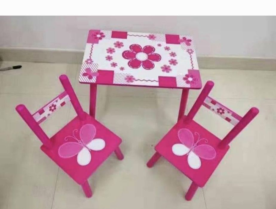 Set masuta lemn cu 2 scaune