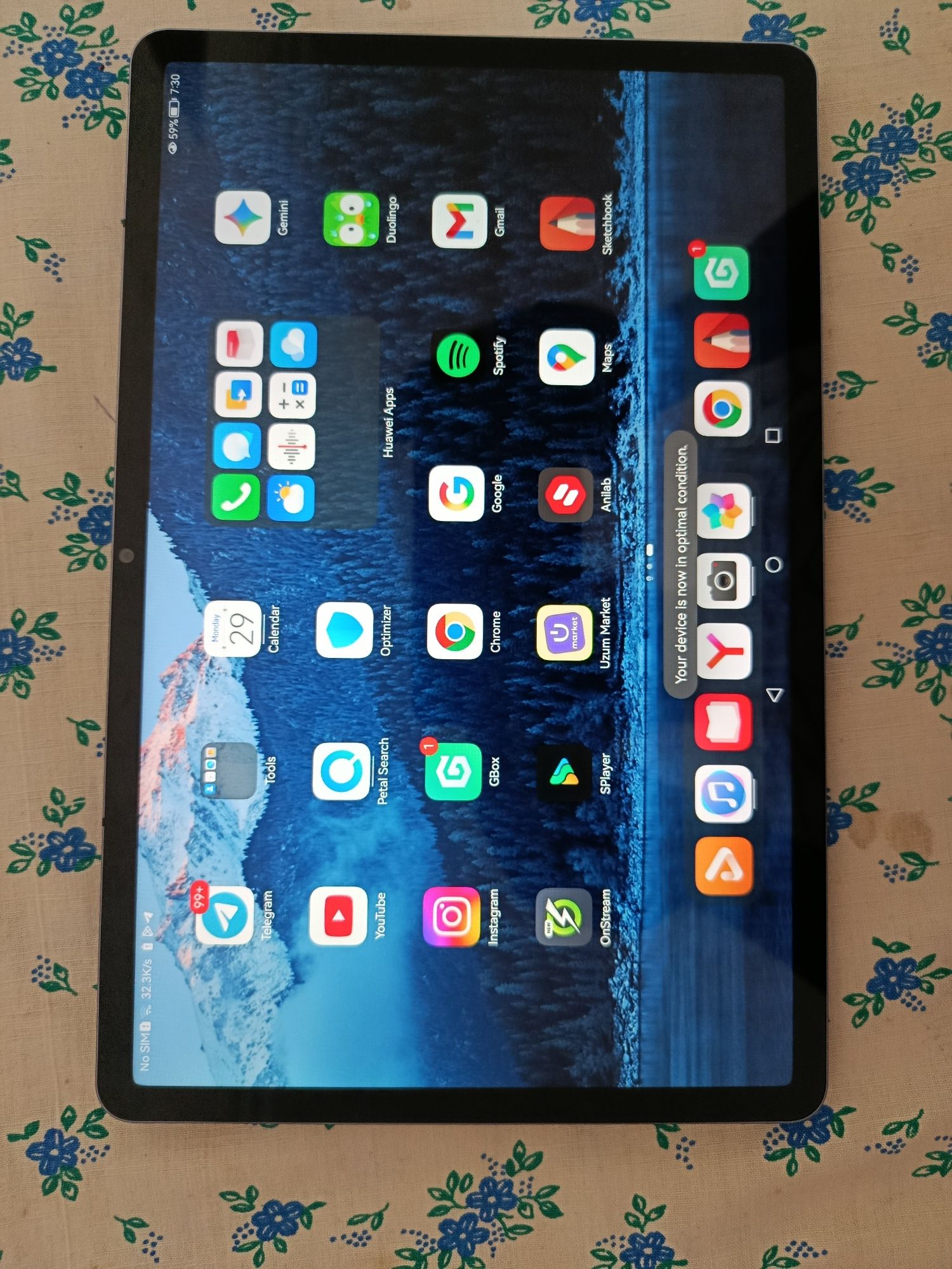 Huawei matepad se 11 inch sotiladi. Klaviatura va Ruchkasi bilan