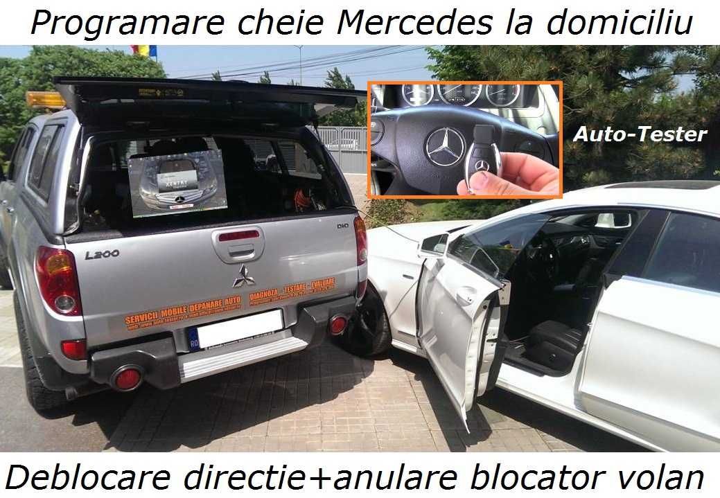 Programare cheie chei Mercedes anulare blocator volan la domiciliu