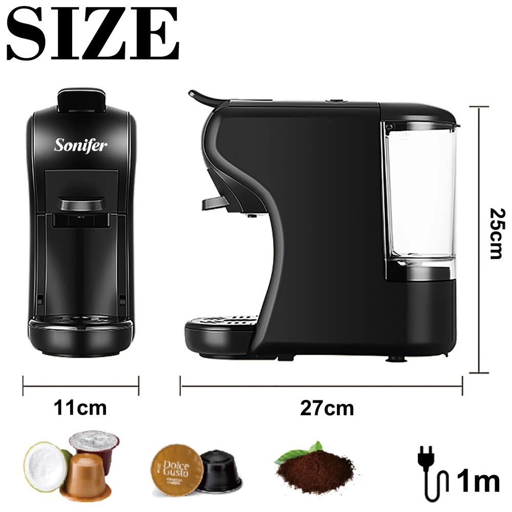 Кофемашина Sonifer 3в1 SF-3551 Nespresso, Dolce Gusto, Ground Coffee