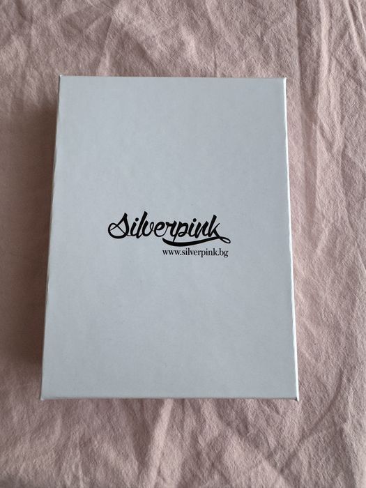Сребърен комплект колие и обеци Silverpink