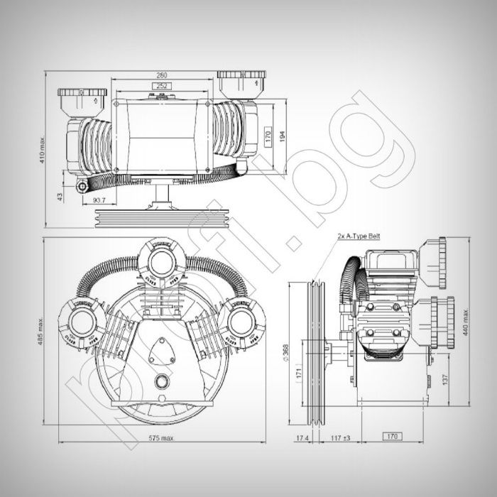 Глава за компресор LB75 880/740 l/m LACME ЛИЗИНГ