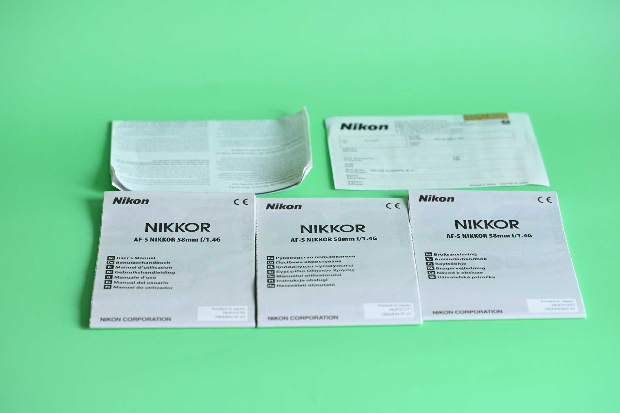 Обектив Nikon AF-S 58mm f/1.4G