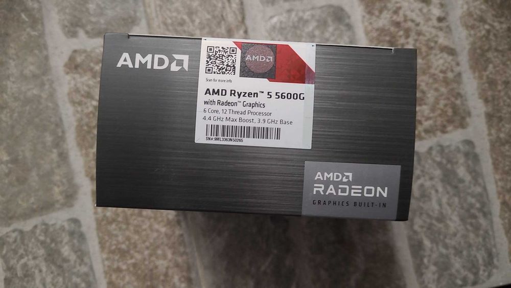 Procesor 
 Ryzen 5 5600G – nou, sigilat, cu cooler original