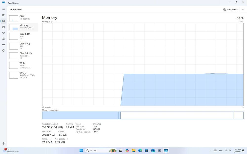 HP ELITEDESK 705, G4, Ryzen 5 2400ge, 8GB DDR4, 240GB NVMe, HDD 500GB