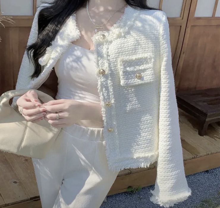 Пиджак из хлопкового твида