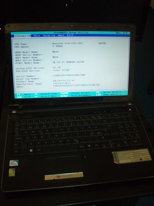 Dezmembrez Packard Bell LL1 Intel SU4100 la 1.3 Ghz