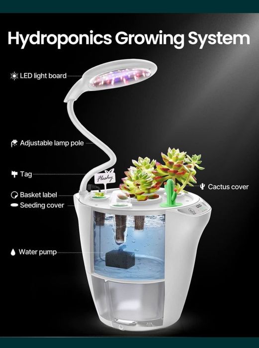 Sistem de cultivare hidroponic în interior , cu LED. (NOU)