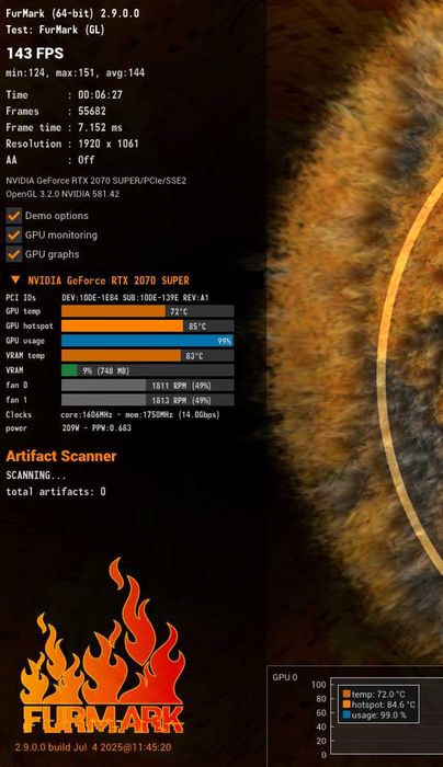 NVIDIA RTX 2070 Super Founders Edition Колекционерска карта, Гаранция!