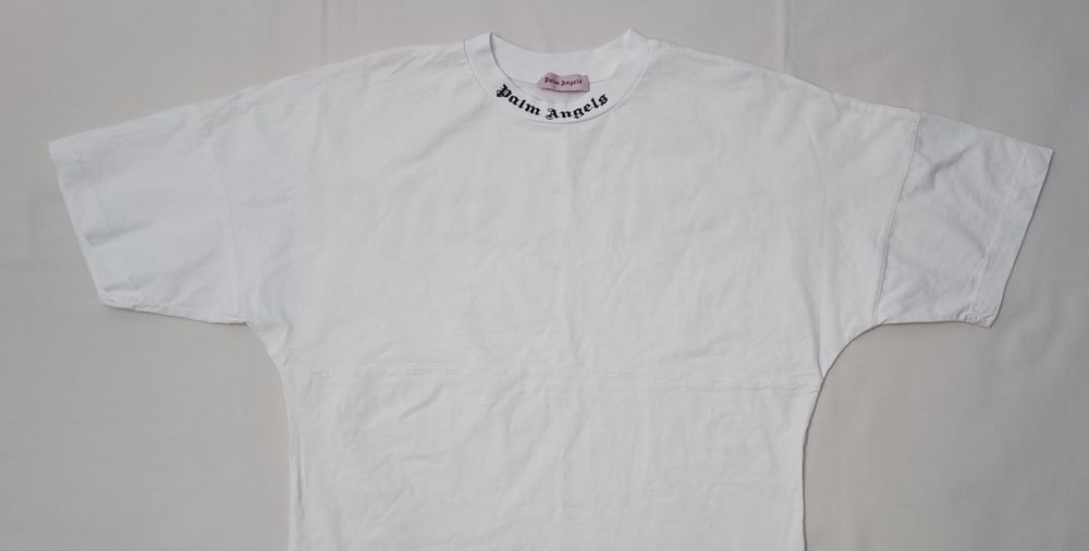 Palm Angels T-Shirt оригинална тениска S памучна бяла фланелка