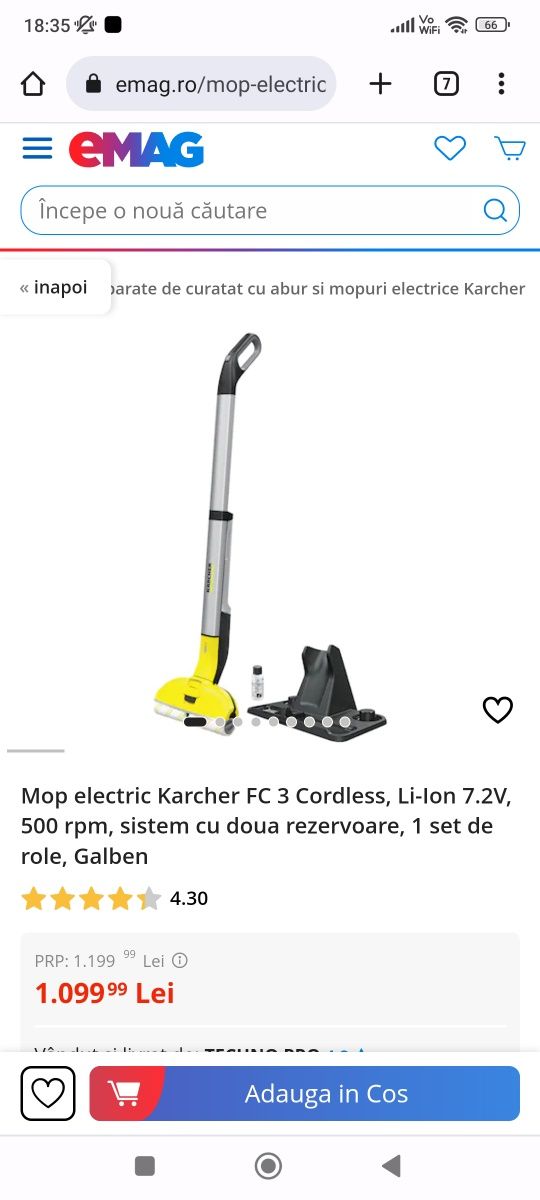 Mop electric karcher