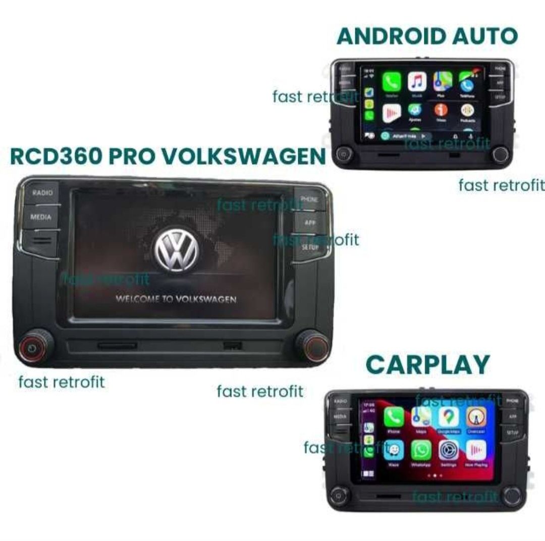 Navigatie Rcd360 Pro de tip MIB, RNS 510/RNS315 Carplay/Android Auto