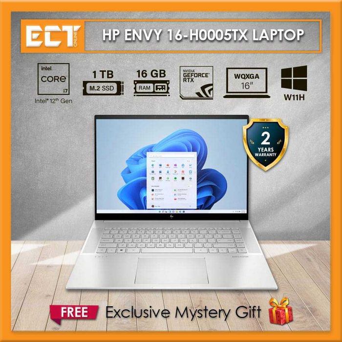 HP Envy 16-H0005TX 16" QHD+ 120Hz/7-12700H/16GB/1TB SSD/RTX3060 6GB