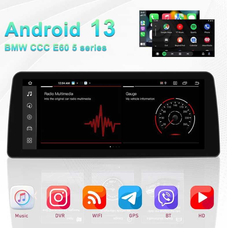 Navigatie BMW Seria 5 E60 CCC, Android , 8GB RAM Carplay &Android auto