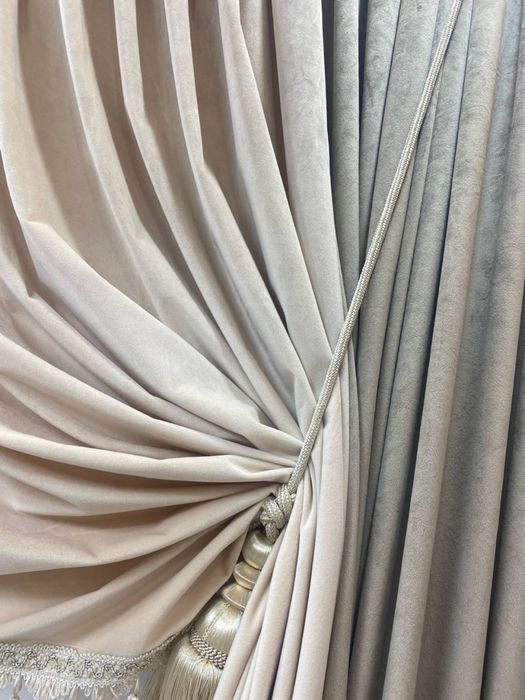 Портьеры бархат комбинированные