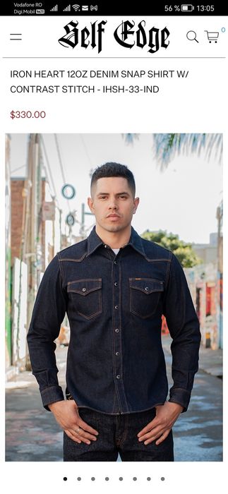 Camasa jeans iron heart motorcycle M