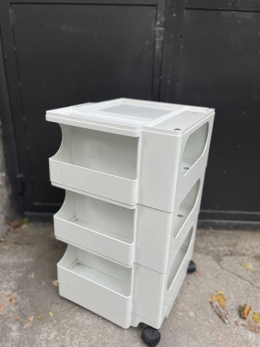 Joe Colombo white boby storage trolley 1970/ дизайнерска количка