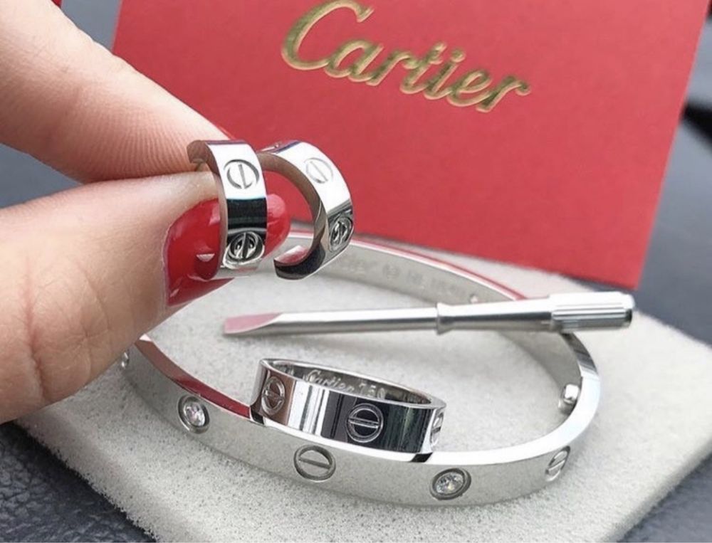 Позлатени обеци Cartier