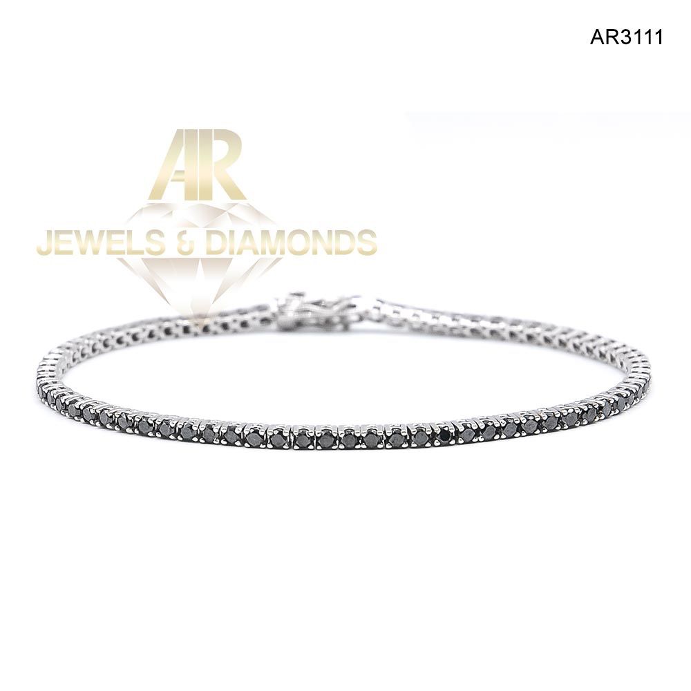 Bratara Tennis Aur 18K cu Diamante Negre model nou ARJEWELS(AR3111)