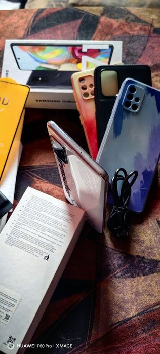 SAMSUNG GALAXY А71 White Pearl-Перфектно състояние.Зарядно устройство