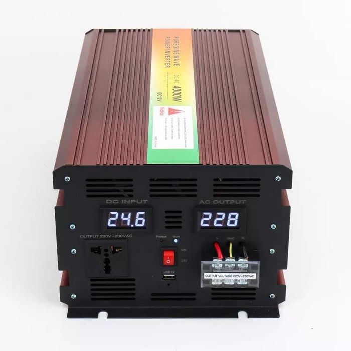 Invertor 12-48v-230V 1-12KW putere,undă pură REALĂ tir rulota camper