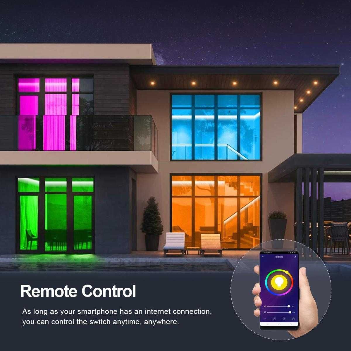 Умная WI-FI LED RGB светодиодная лента 5 метров, Алиса