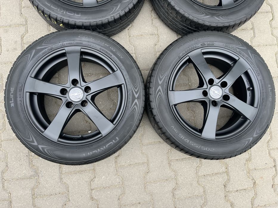 Jante aliaj 5x105mm,  anvelope vara 205/55 R16 Opel Astra J sau K