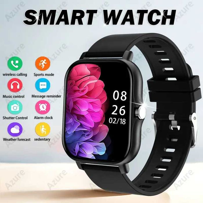 Ceas Smart Watch - monitorizare puls, pași, notificări, apeluri