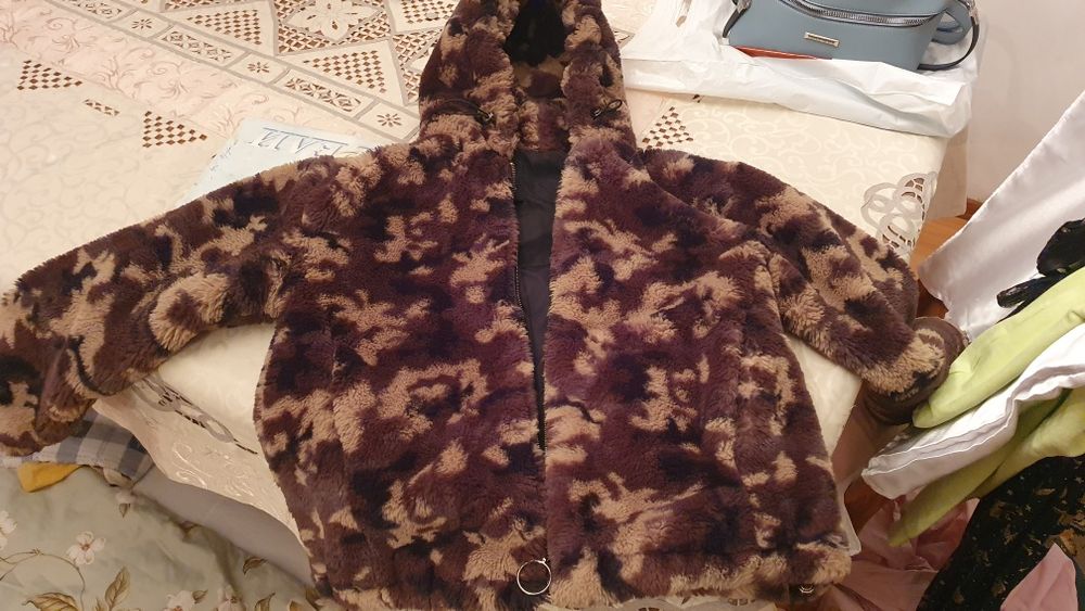 Куртка теплая, в военной расцветке, УНИ, на возвраст 10-14 лет