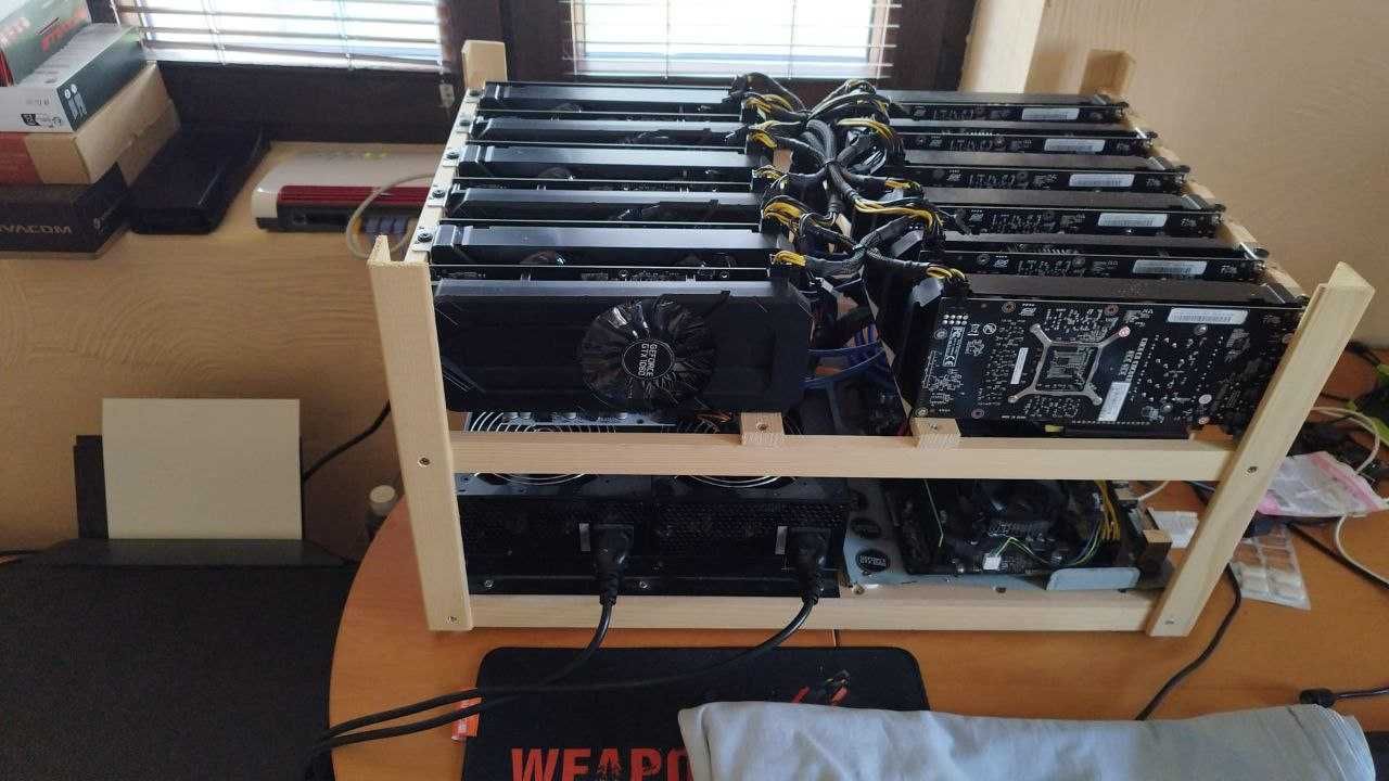 Продавам Kрипто Майнер с 1 2x Nvidia GTX 1060 - Отлично Състояние