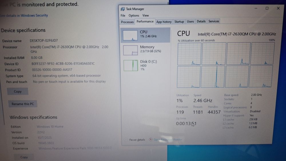 17.3' HP Pavilion Intel Core i7-2630QM/8GB DDR3/Intel HD 3000/750GB