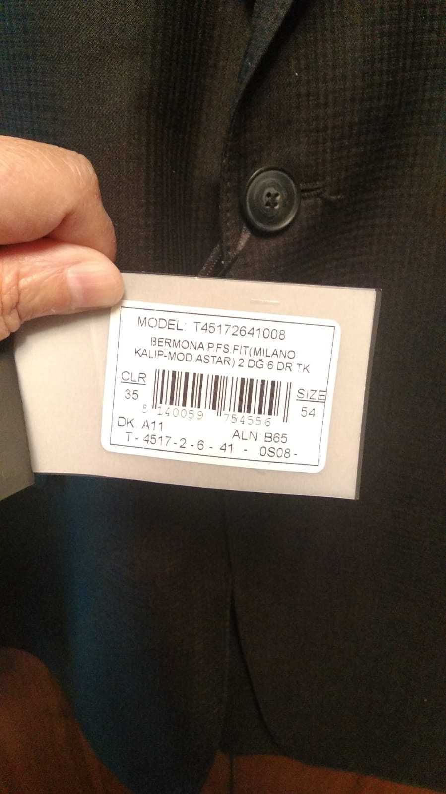 Продам костюм мужской новый, размер 52-54, пиджак и брюки. 15 000 тнг.