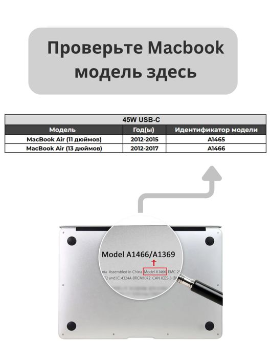 Зарядчик для макбук аир