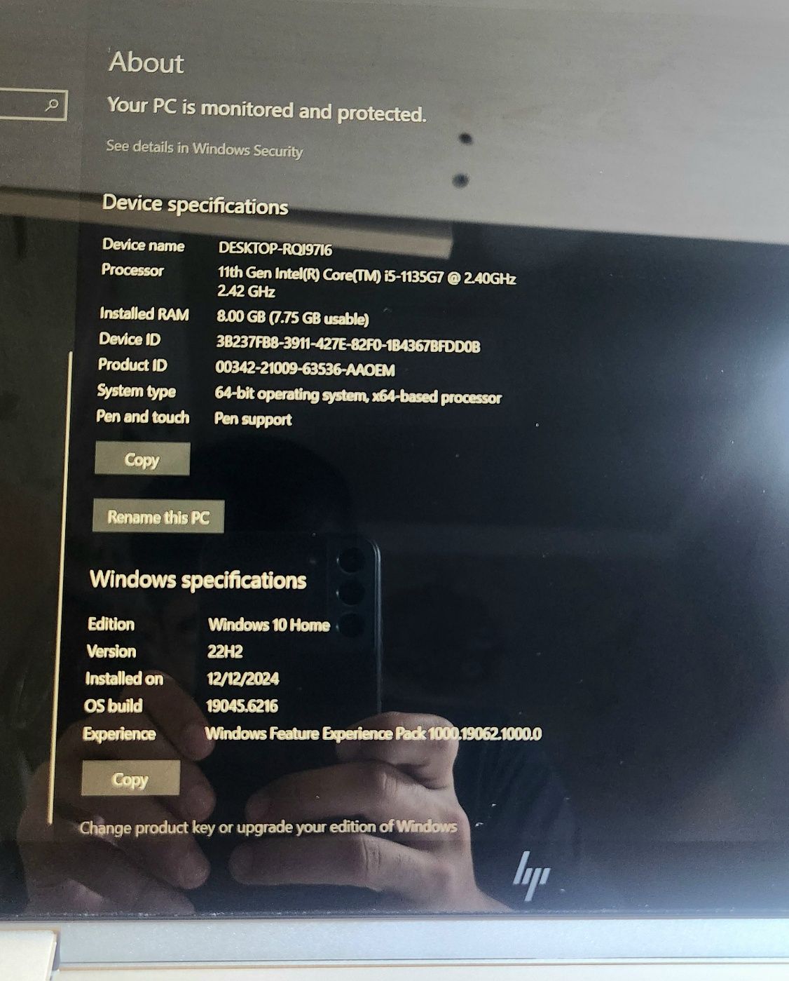 HP envy ×360 I5-1135G7