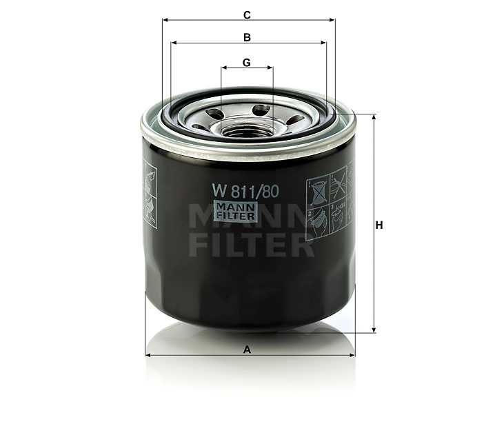 Масляный фильтр MANN-FILTER W811/80