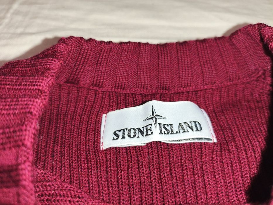 Pulover Stone island mărime L bărbați casual bumbac 100% vișiniu rapid