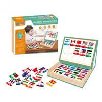 Puzzle educativ cu steagurile lumii NOU magnetic cu tabla