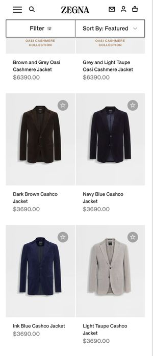 Сако Ermenegildo Zegna - ултра лукс и съвършен силует