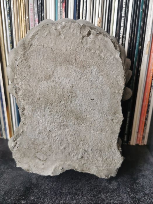 Антикварна фигура глава на фея елф подписана автентична масивна декор