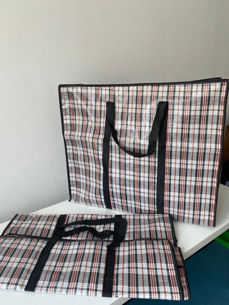 Китайские хозяйственные  клетчатые сумки для переезда