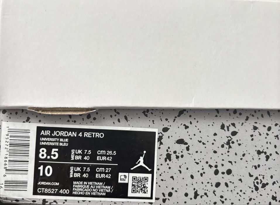 Jordan 4 university blue