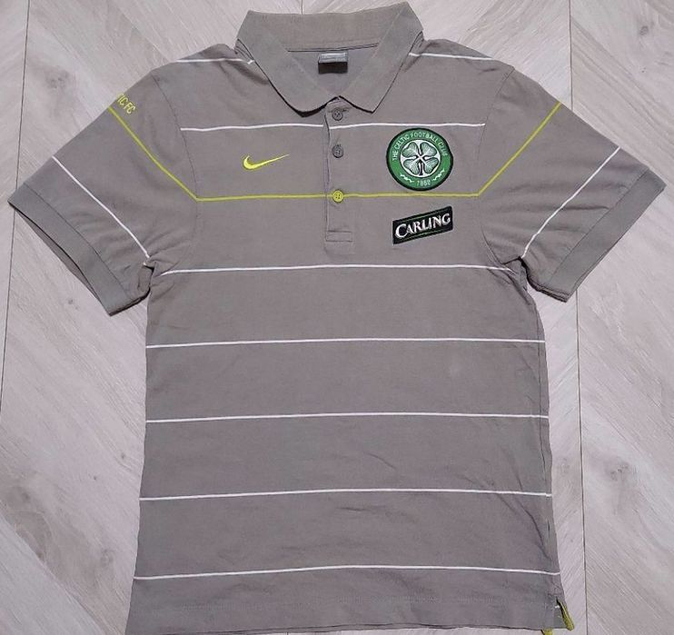 Tricou polo grey NIKE CELTIC FC SCOTLAND 2008/2009 S-SLIM FIT