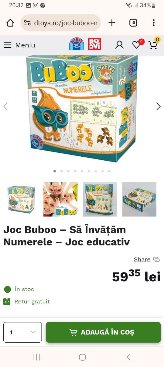 Bufnita Buboo & puzzle dinozauri