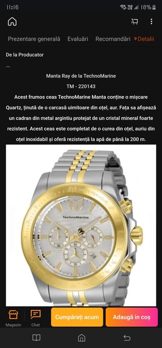 Ceas bărbați techno marine